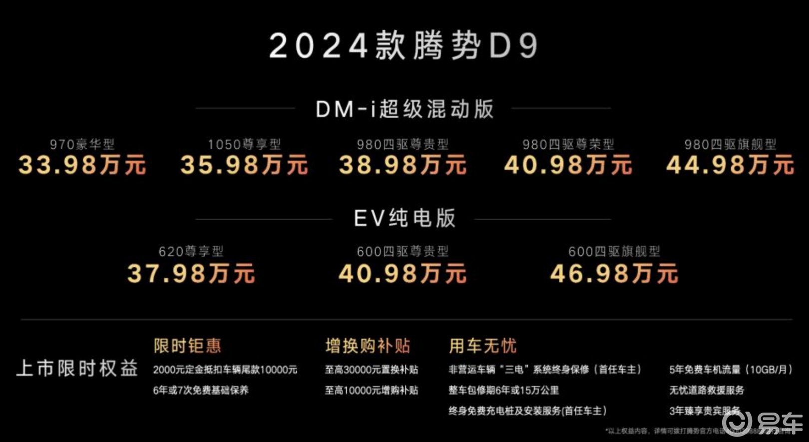 MPV王者再进化，2024款腾势D9 33.98万元起售